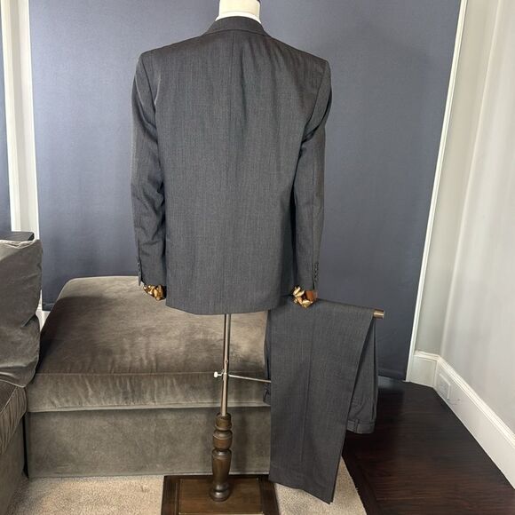 Men’s Perry Ellis Portfolio 2 Piece Gray Formal Suit Size 44 Jacket 36 Pants - Picture 4 of 15